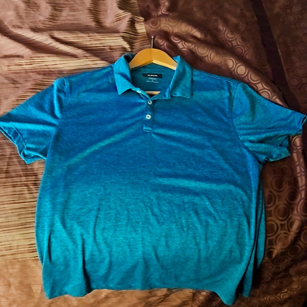 Alfani Polo, Medium, Ocean Blue